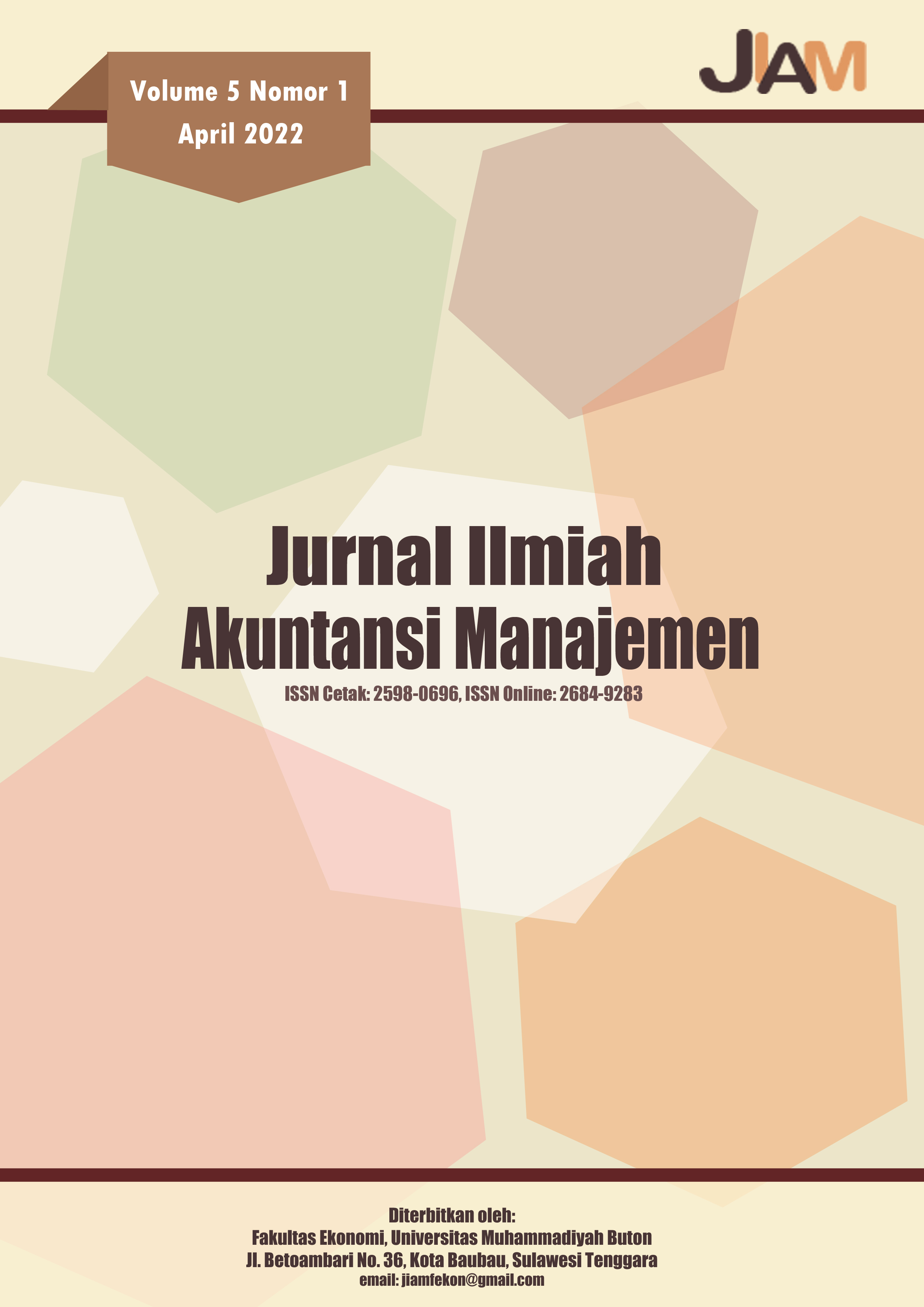 					View Vol. 5 No. 1 (2022): Jurnal Ilmiah Akuntansi Manajemen
				